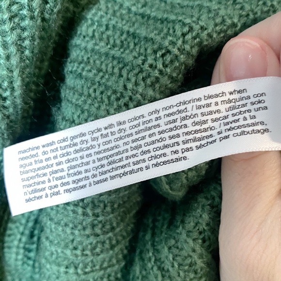 Eloquii Asymmetrical Hem Green Knit Sweater - Picture 11 of 11